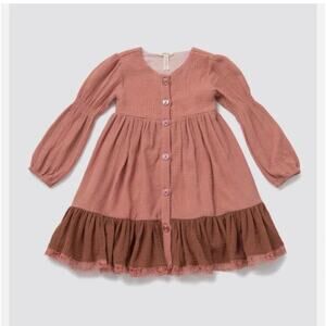Matilda Jane Veda Dress Size 8 - Pink & Brown - Boho